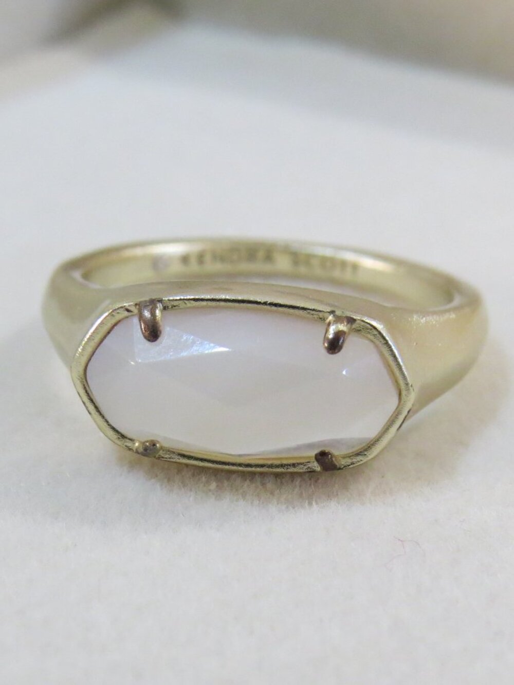 Kendra Scott Eli Brushed Gold Tone Ring 8.75